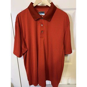 PGA Tour‎ Airflux Mens Sz XXL Orange Red GOLF POLO SHIRT